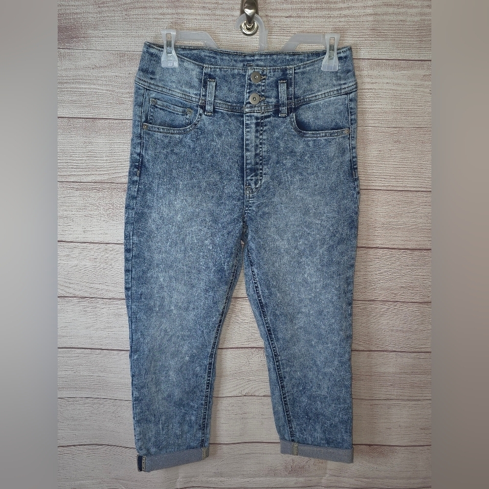 No Boundaries Juniors Super High-rise Corset Cropped Jeans Size 11